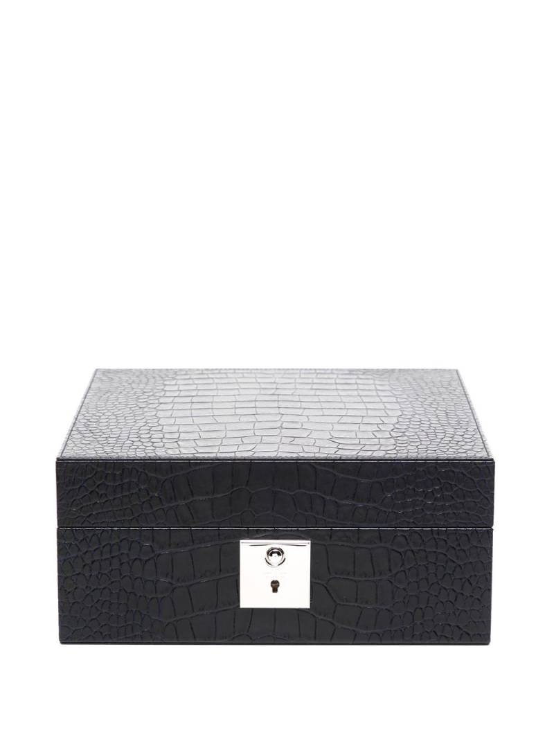 Smythson crocodile-effect leather trinket box - Black von Smythson