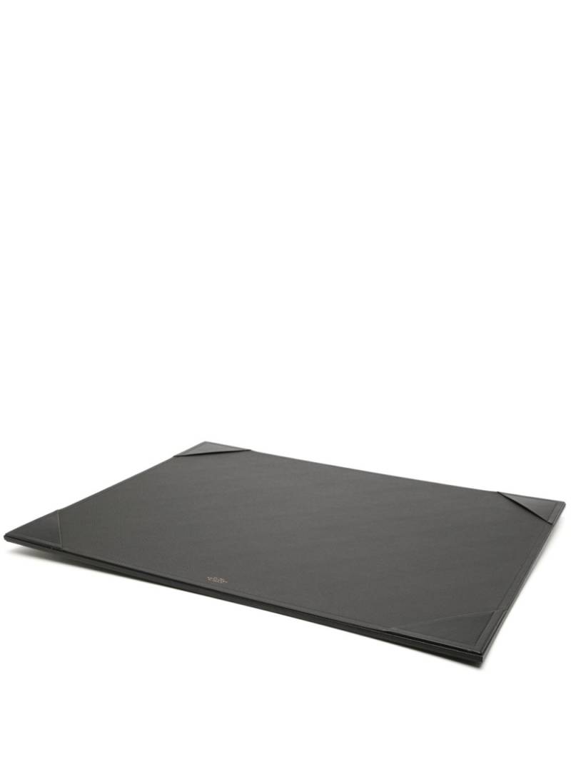 Smythson large leather desk mat - Black von Smythson