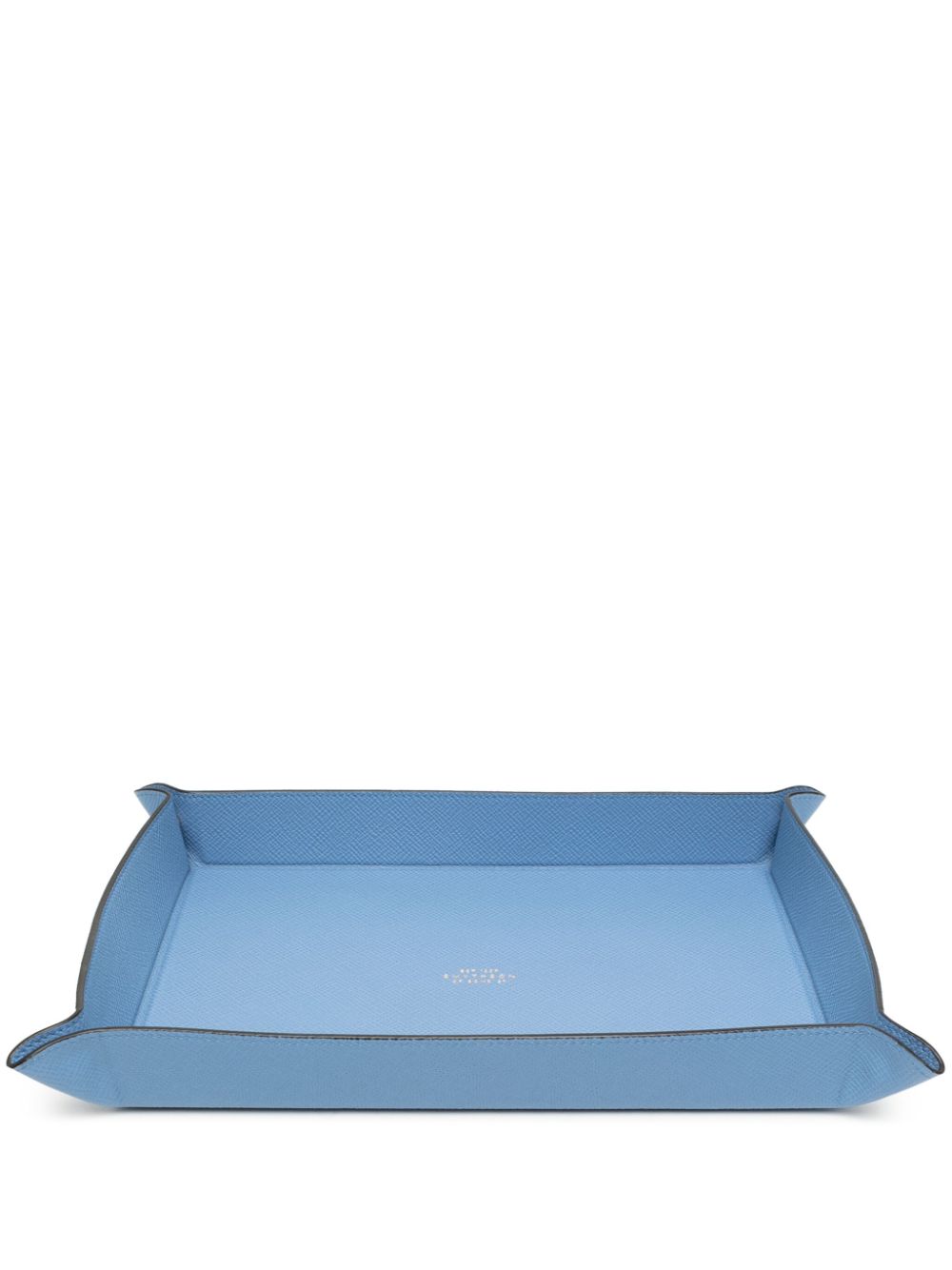 Smythson large rectangular leather tray - Blue von Smythson