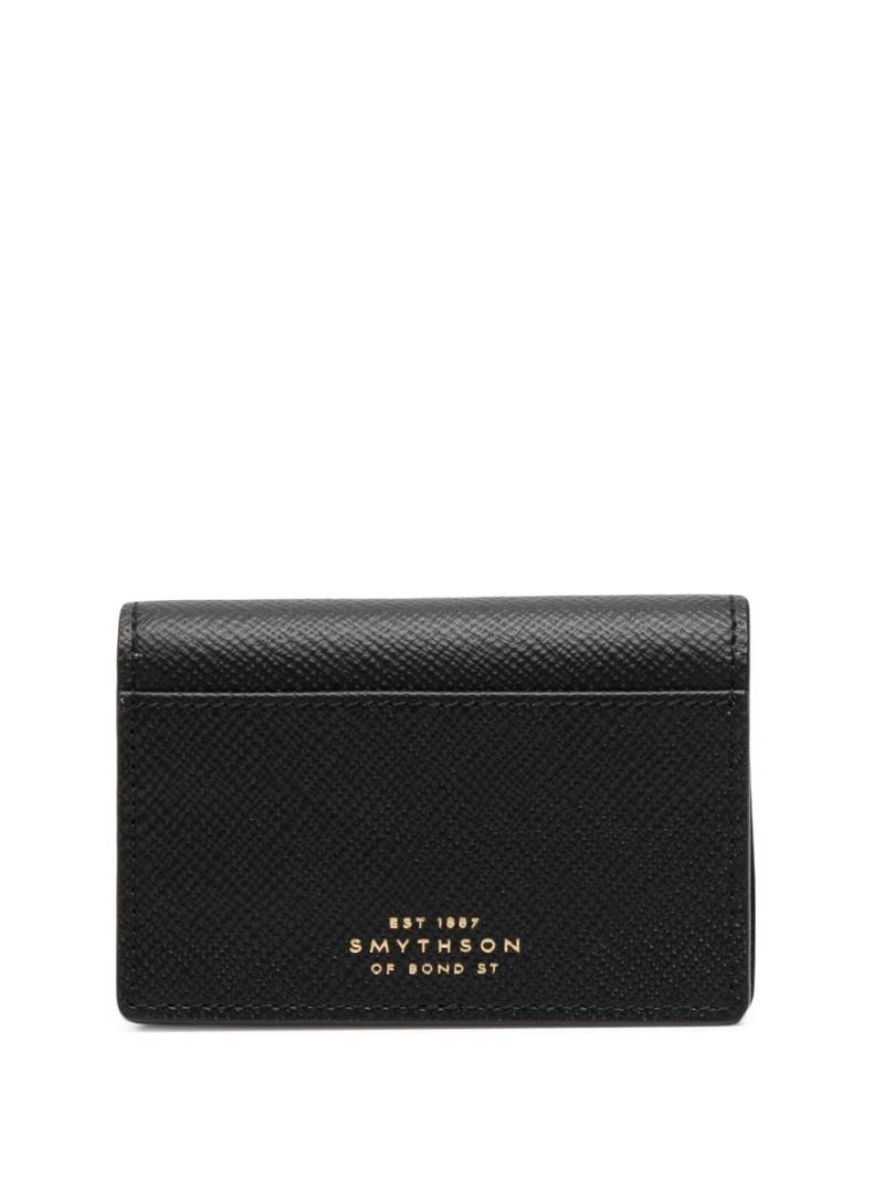 Smythson leather foldover wallet - Black von Smythson