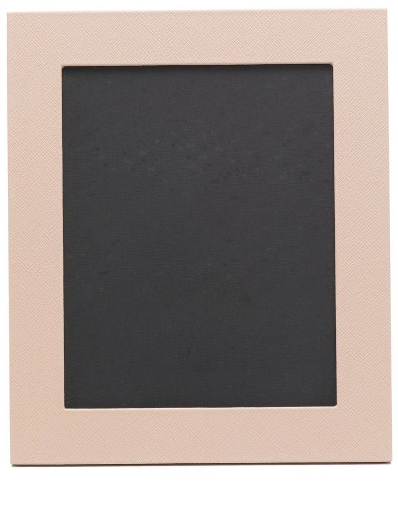 Smythson leather-trim photo frame - Neutrals von Smythson