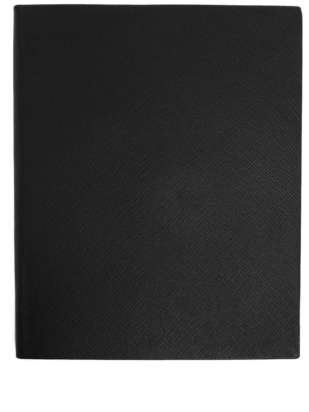 Smythson logo-print leather notebook - Black von Smythson