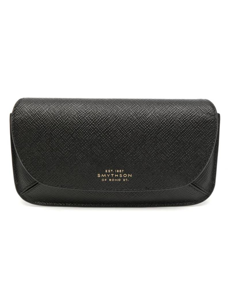 Smythson logo-stamp leather sunglasses case - Black von Smythson