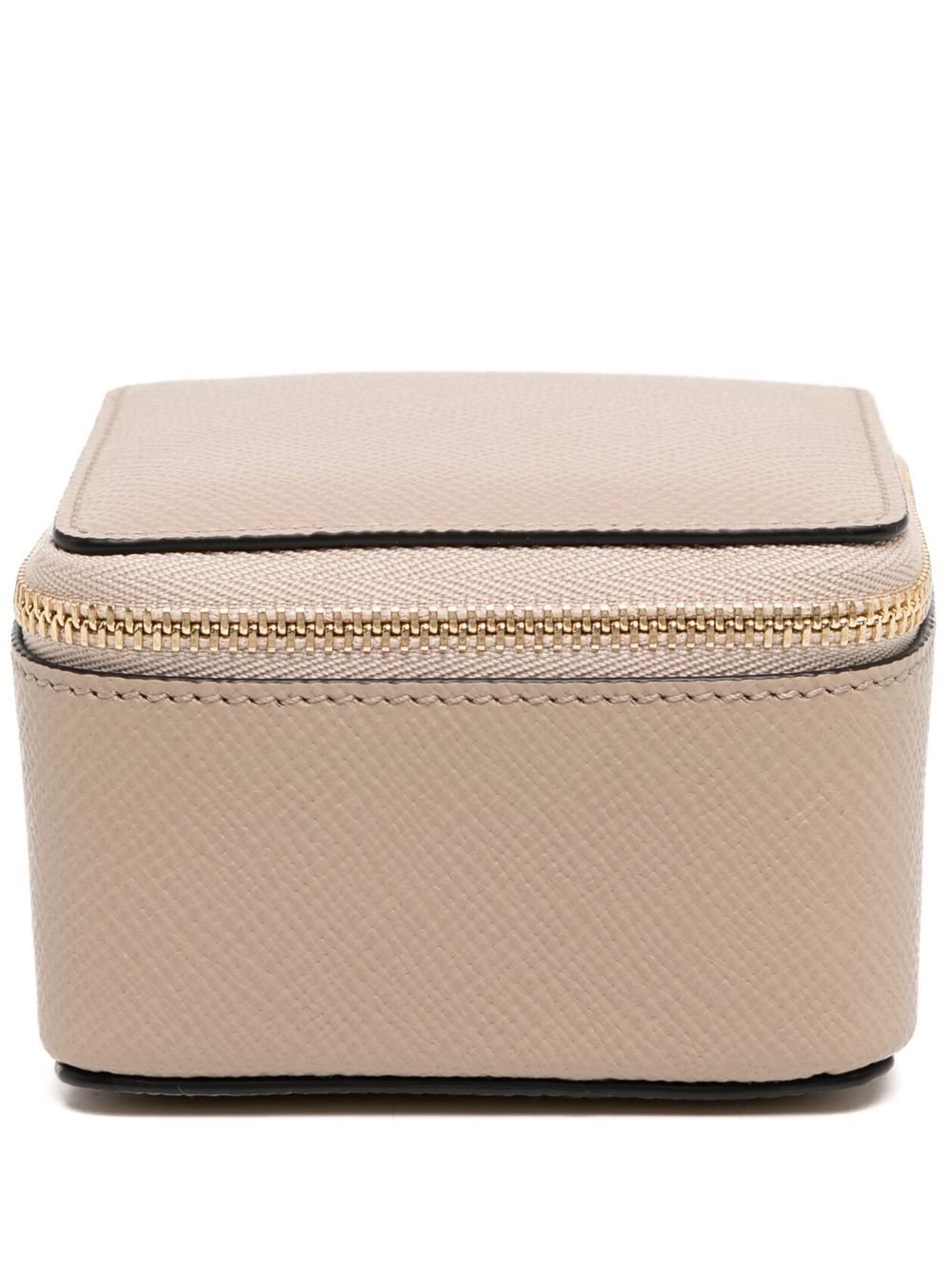 Smythson logo-stamp zip box - Neutrals von Smythson