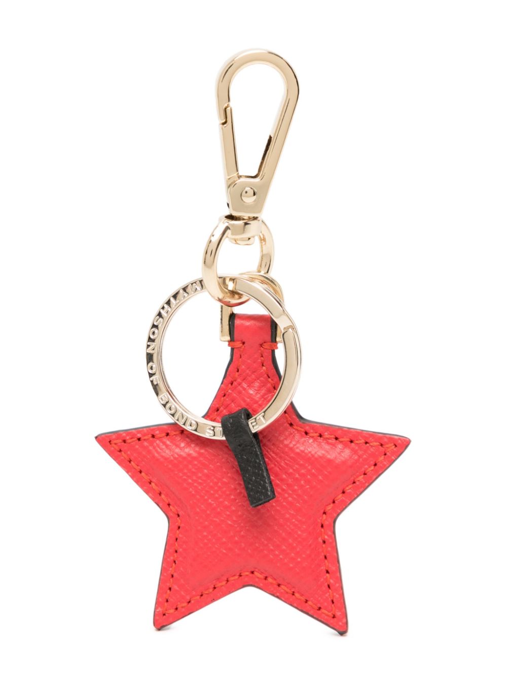 Smythson star-pendant leather keyrings - Red von Smythson