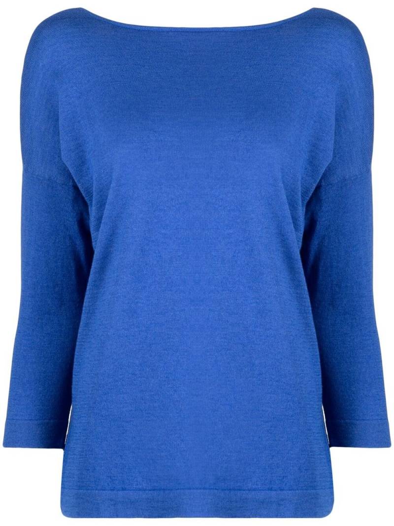 Wild Cashmere V-back silk-blend jumper - Blue von Wild Cashmere