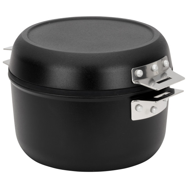 Snow Peak - Home & Camp Cooker - Topf Gr Pot 2,5 l, Pan 0,9 l;Pot 4,2 l, Pan 2,7 l schwarz/grau von Snow Peak