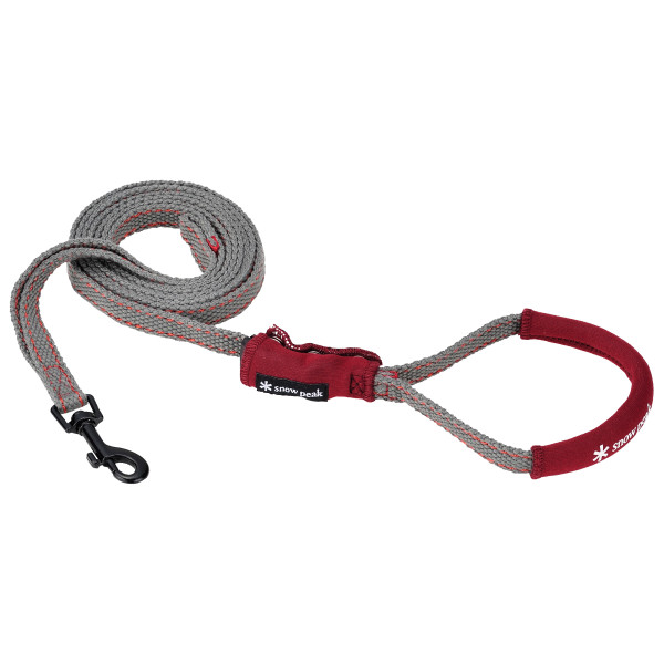 Snow Peak - Soft Lead - Hundeleine Gr L;M;S;XS grau/rot von Snow Peak