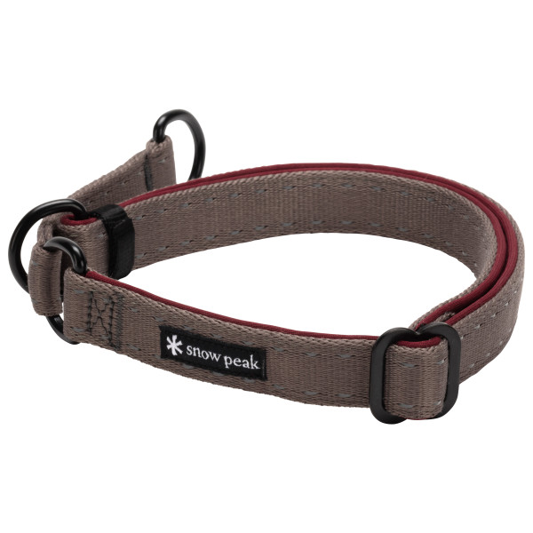 Snow Peak - Tape Choker - Hundehalsband Gr L - 40-60 cm;M - 32-55 cm;S - 25-35 cm grau/rot von Snow Peak