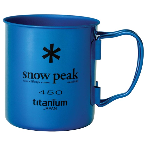 Snow Peak - Titanium Single Cup - Tasse Gr 450 ml blau von Snow Peak