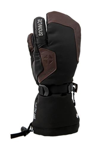 Snowlife Capricorn DT Eco 3 Finger Skihandschuh - black/brown (Grösse: LL) von Snowlife