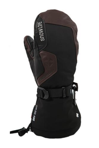 Snowlife Capricorn DT Eco Mitten Snowboardhandschuh - black/brown (Grösse: LM) von Snowlife