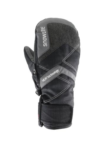 Snowlife Thermo Mitten Short Kinder Skihandschuh - black/graphite (Grösse: JM) von Snowlife