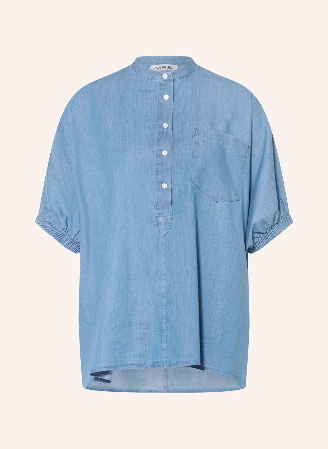 Sosue Blusenshirt Aus Leinen blau von SoSUE