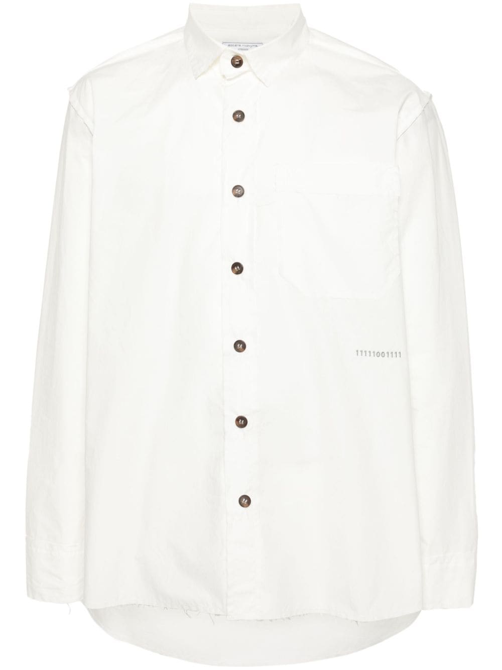 Société Anonyme Antoine raw-cut shirt - White von Société Anonyme