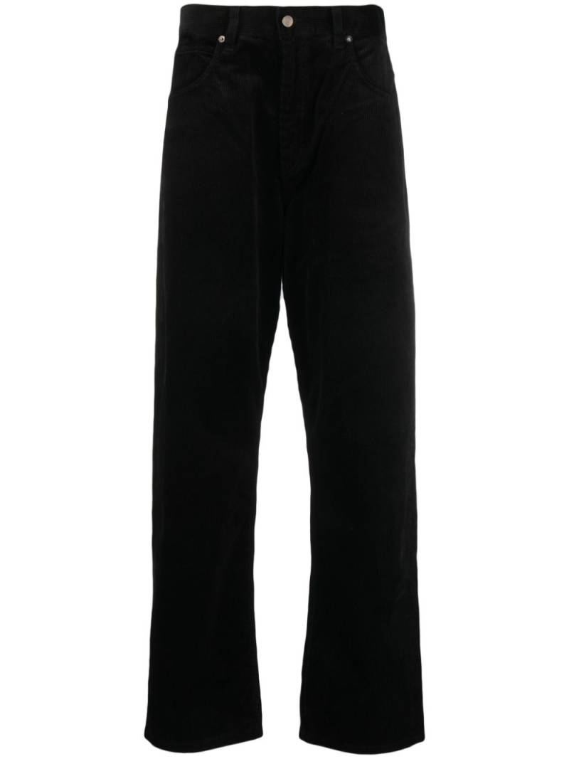 Société Anonyme Baggys corduroy straight-leg trousers - Black von Société Anonyme