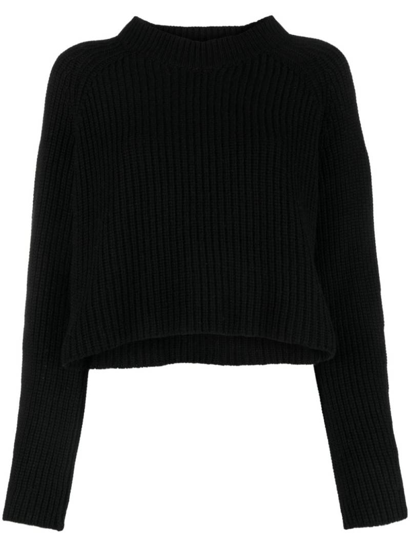 Société Anonyme Emma ribbed-knit cropped jumper - Black von Société Anonyme