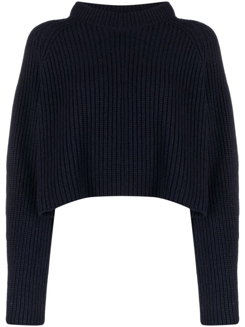 Société Anonyme Emma ribbed-knit cropped jumper - Blue von Société Anonyme