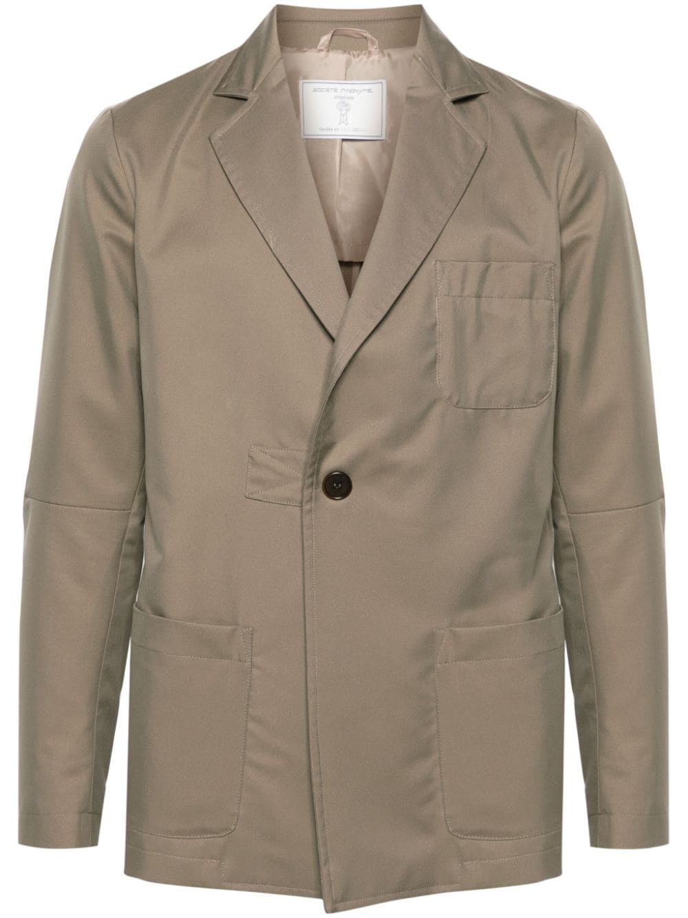 Société Anonyme Glory single-breasted cotton blazer - Neutrals von Société Anonyme