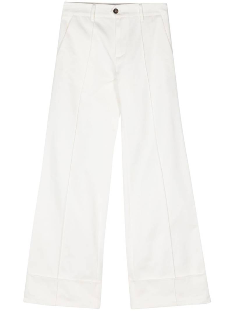 Société Anonyme Overleaps straight-leg trousers - White von Société Anonyme