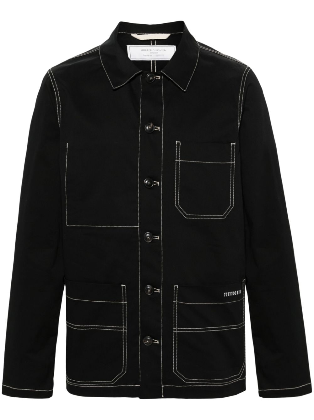 Société Anonyme Work twill shirt jacket - Black von Société Anonyme