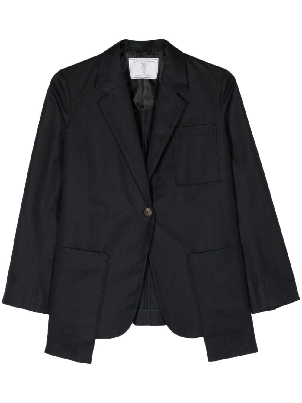 Société Anonyme notched-lapels single-breasted blazer - Blue von Société Anonyme