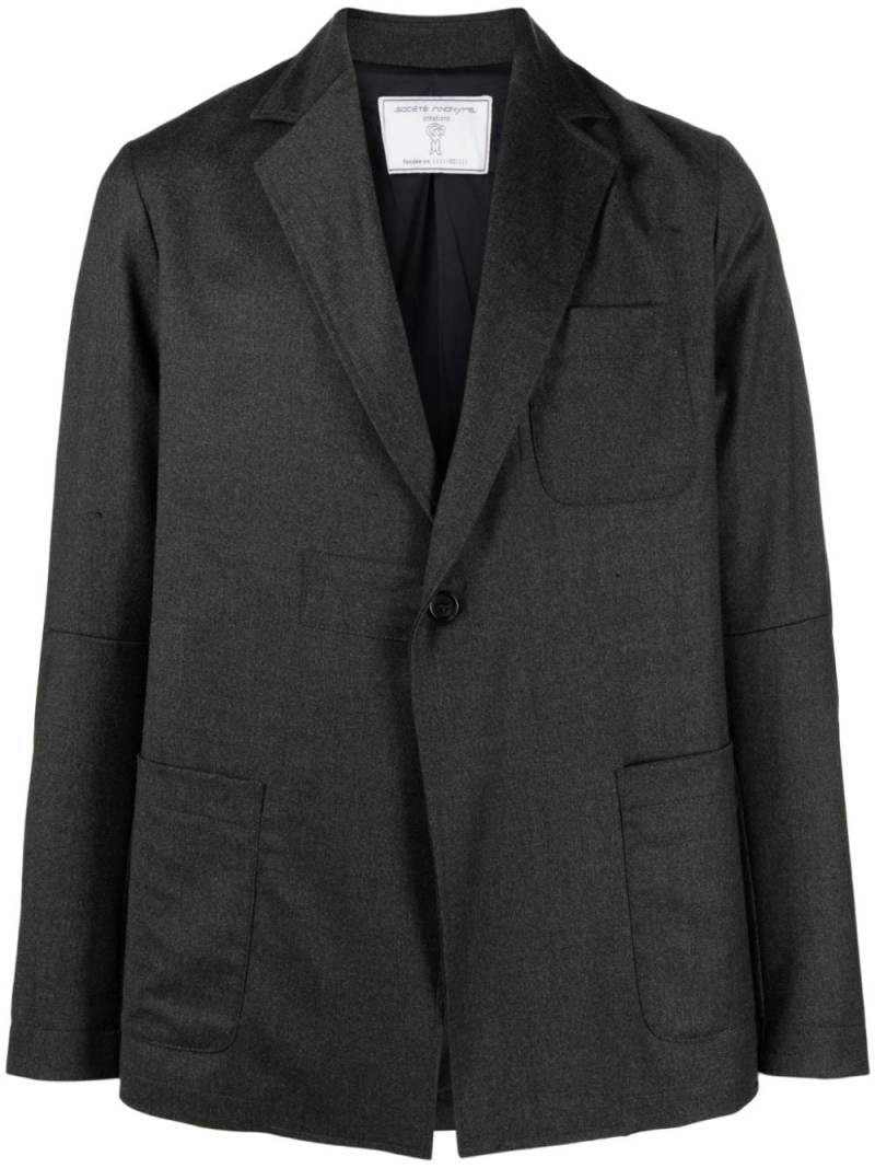 Société Anonyme notched-lapels single-breasted blazer - Grey von Société Anonyme