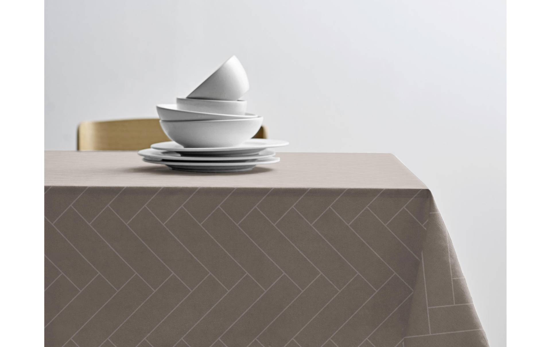 Södahl Tischdecke »Södahl Tischdecke Tiles Damask Taupe rund«