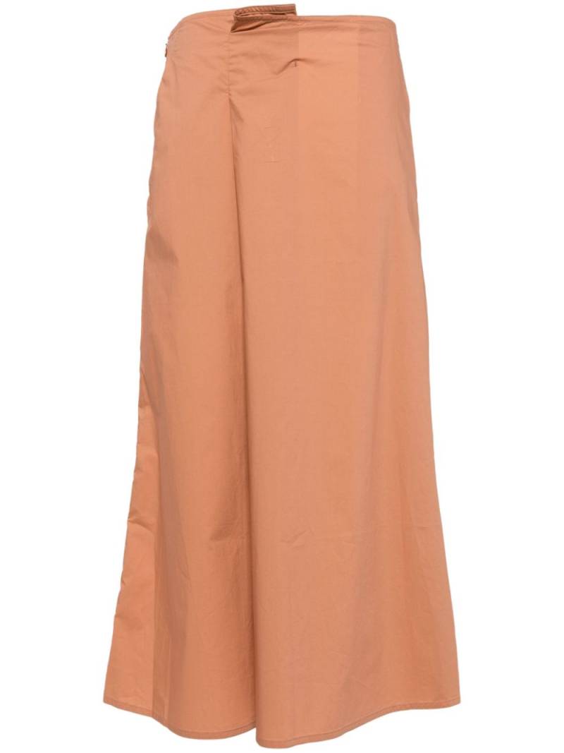 Sofie D'hoore pleated cotton midi-skirt - Brown von Sofie D'hoore