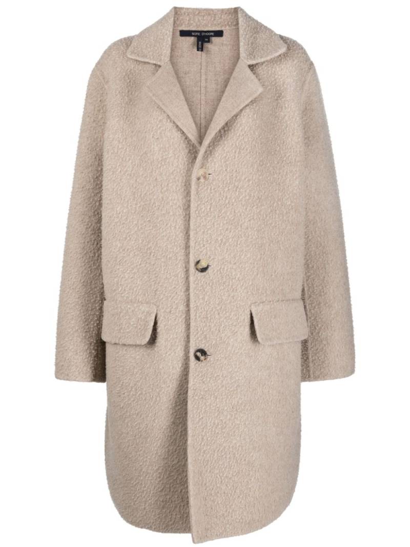 Sofie D'hoore single-breasted wool midi coat - Neutrals von Sofie D'hoore