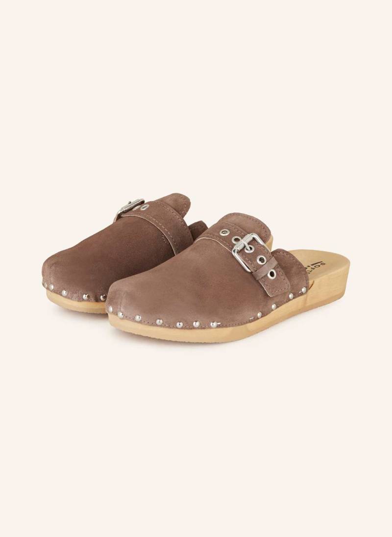 Softclox Clogs Leslie Mit Nieten braun von Softclox