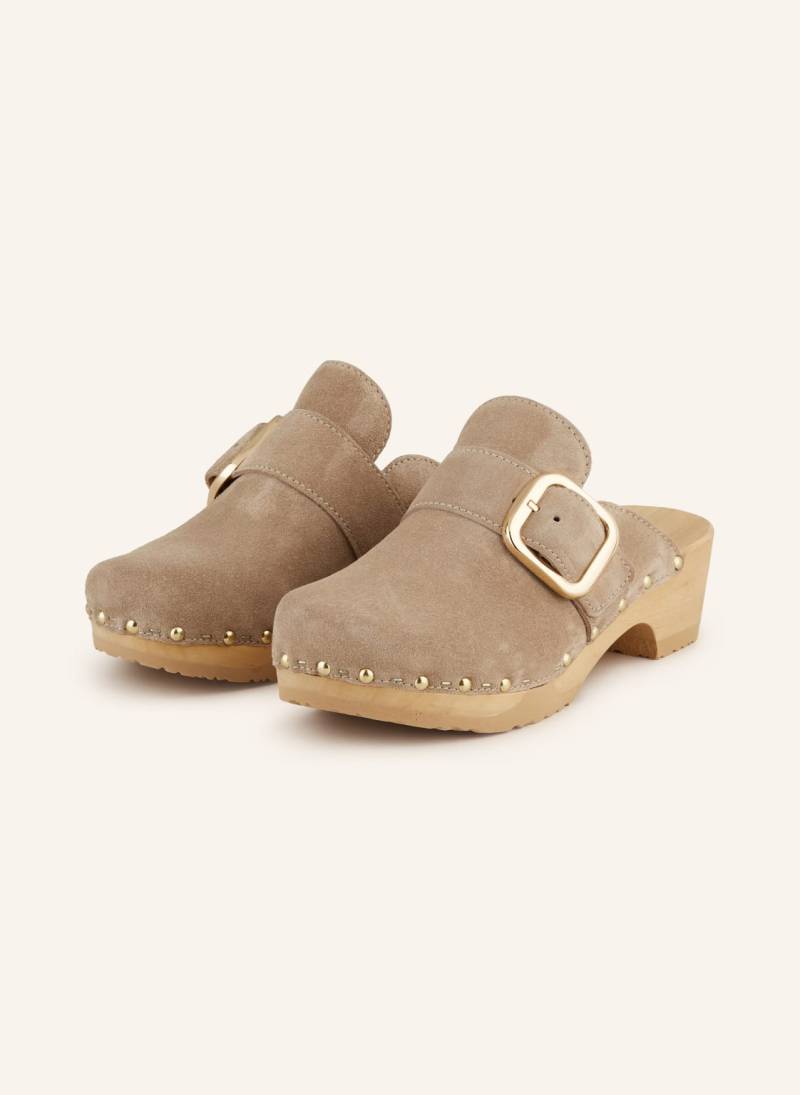 Softclox Mules Tessa Mit Nieten beige von Softclox