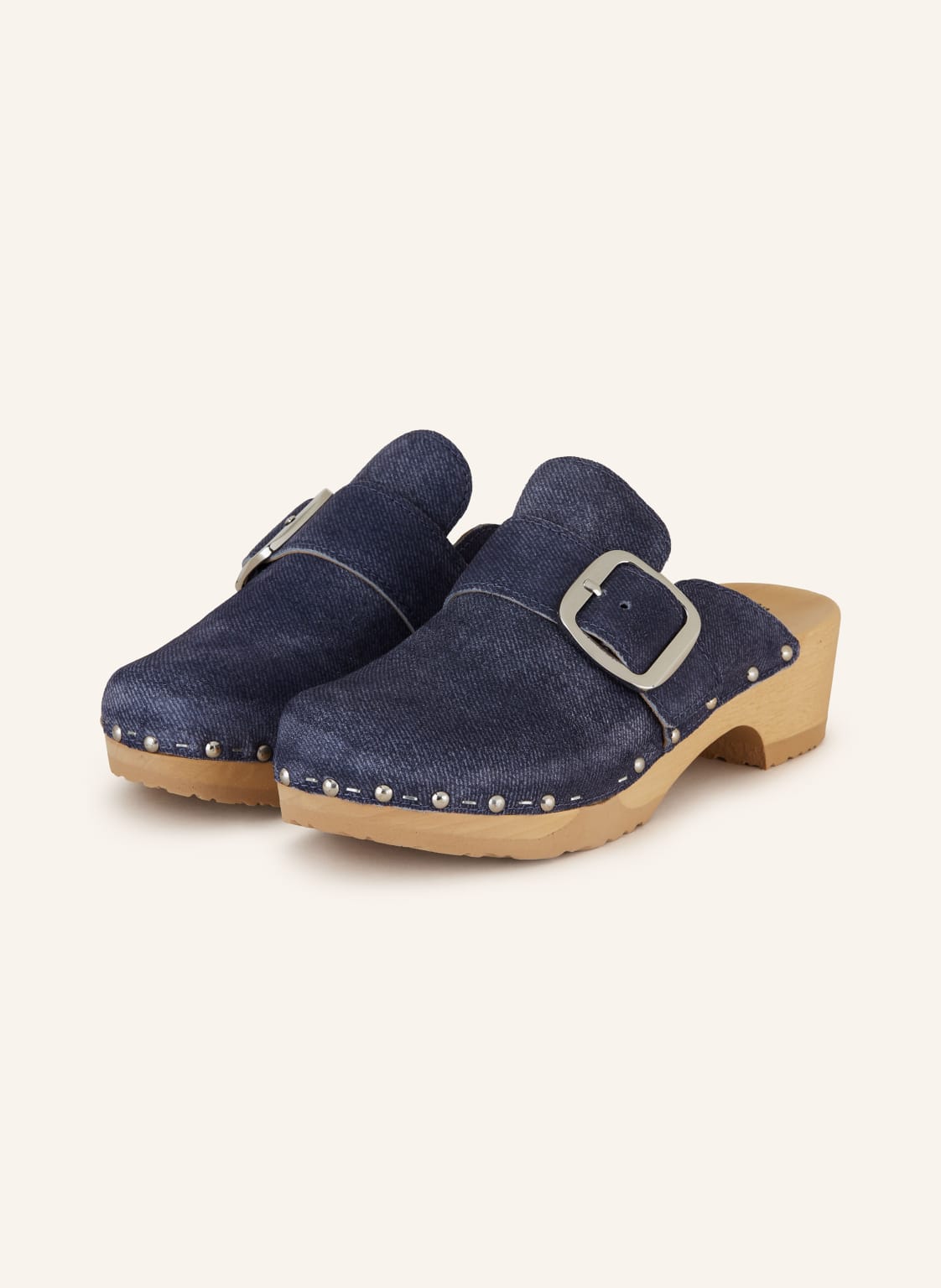 Softclox Mules Tessa Mit Nieten blau von Softclox