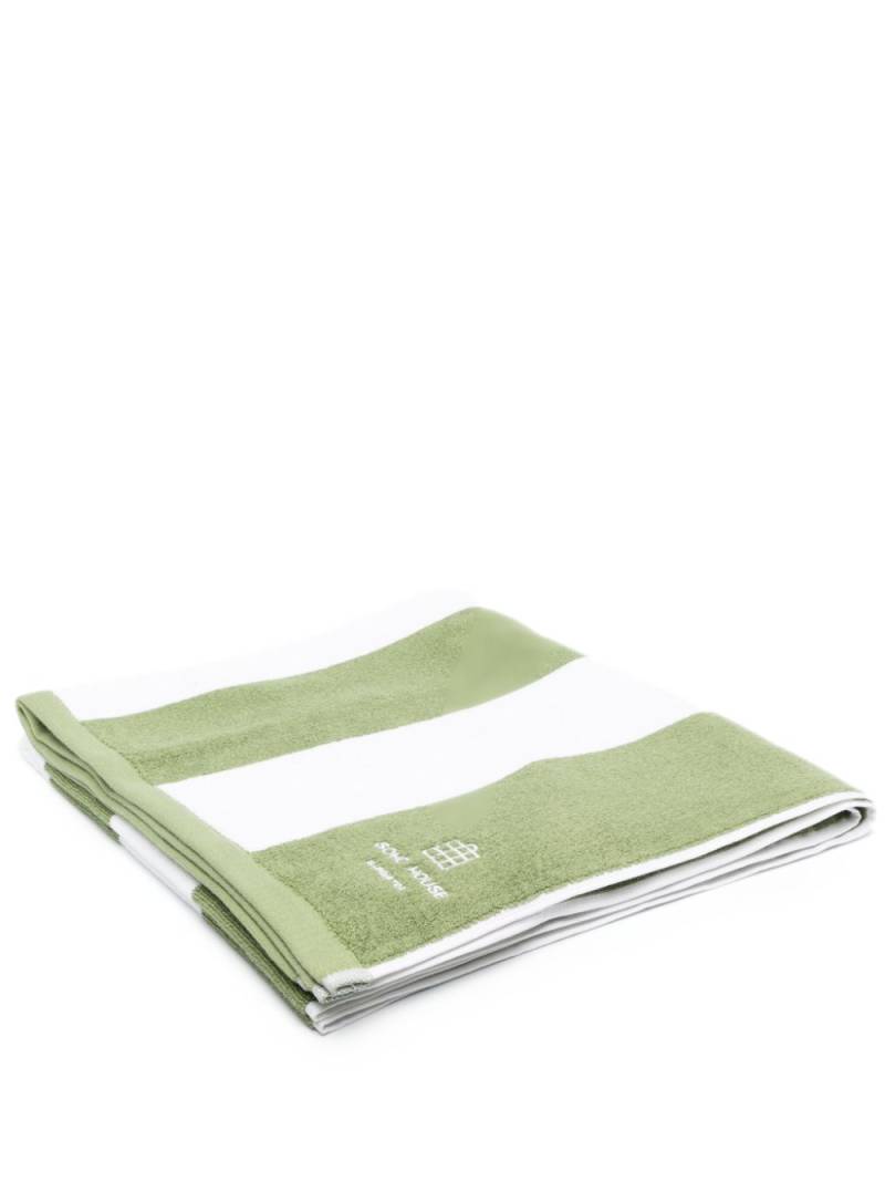 Soho Home striped cotton towel - Green von Soho Home