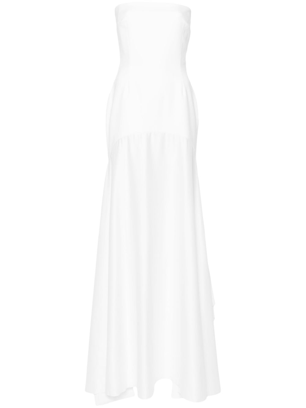 Solace London Alessandra draped strapless gown - White von Solace London