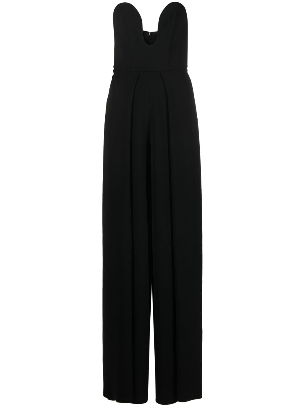 Solace London The Anelli wide-leg crêpe jumpsuit - Black von Solace London