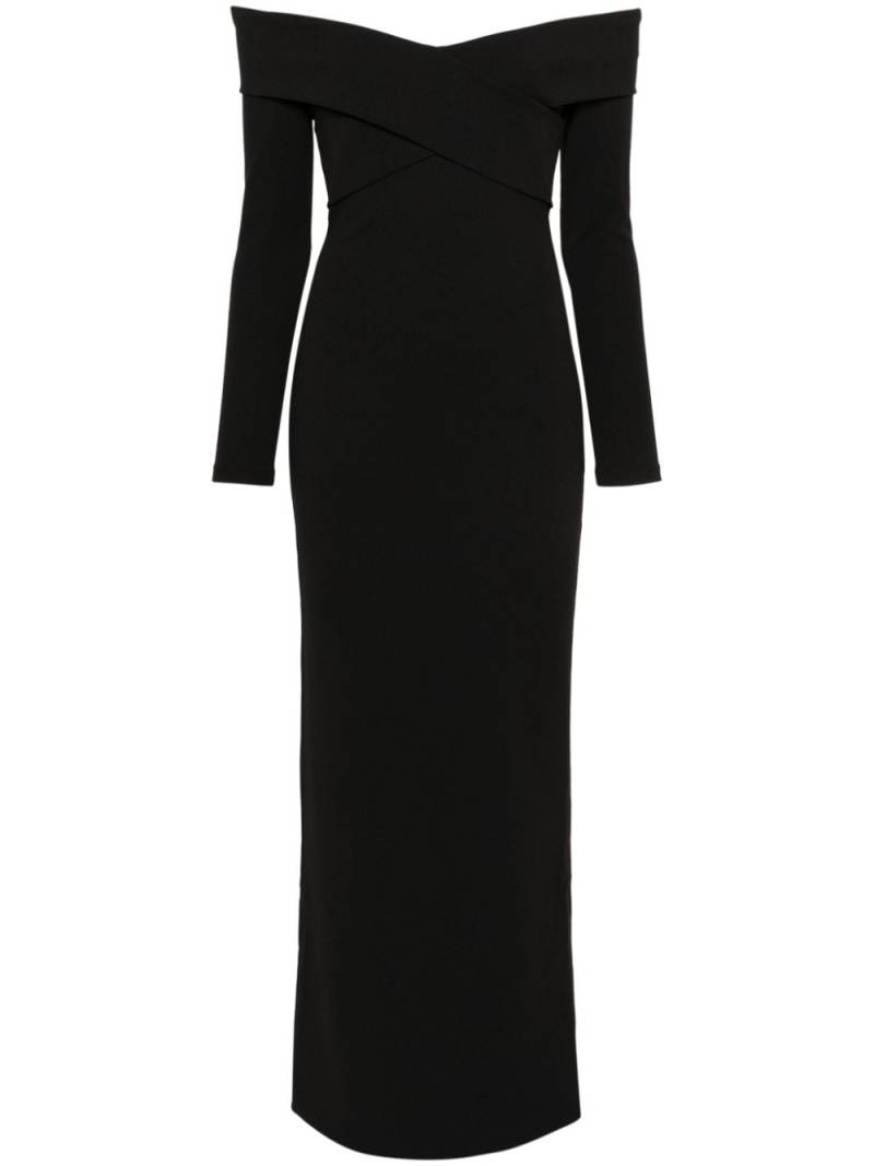 Solace London Galia off-shoulder maxi dress - Black von Solace London