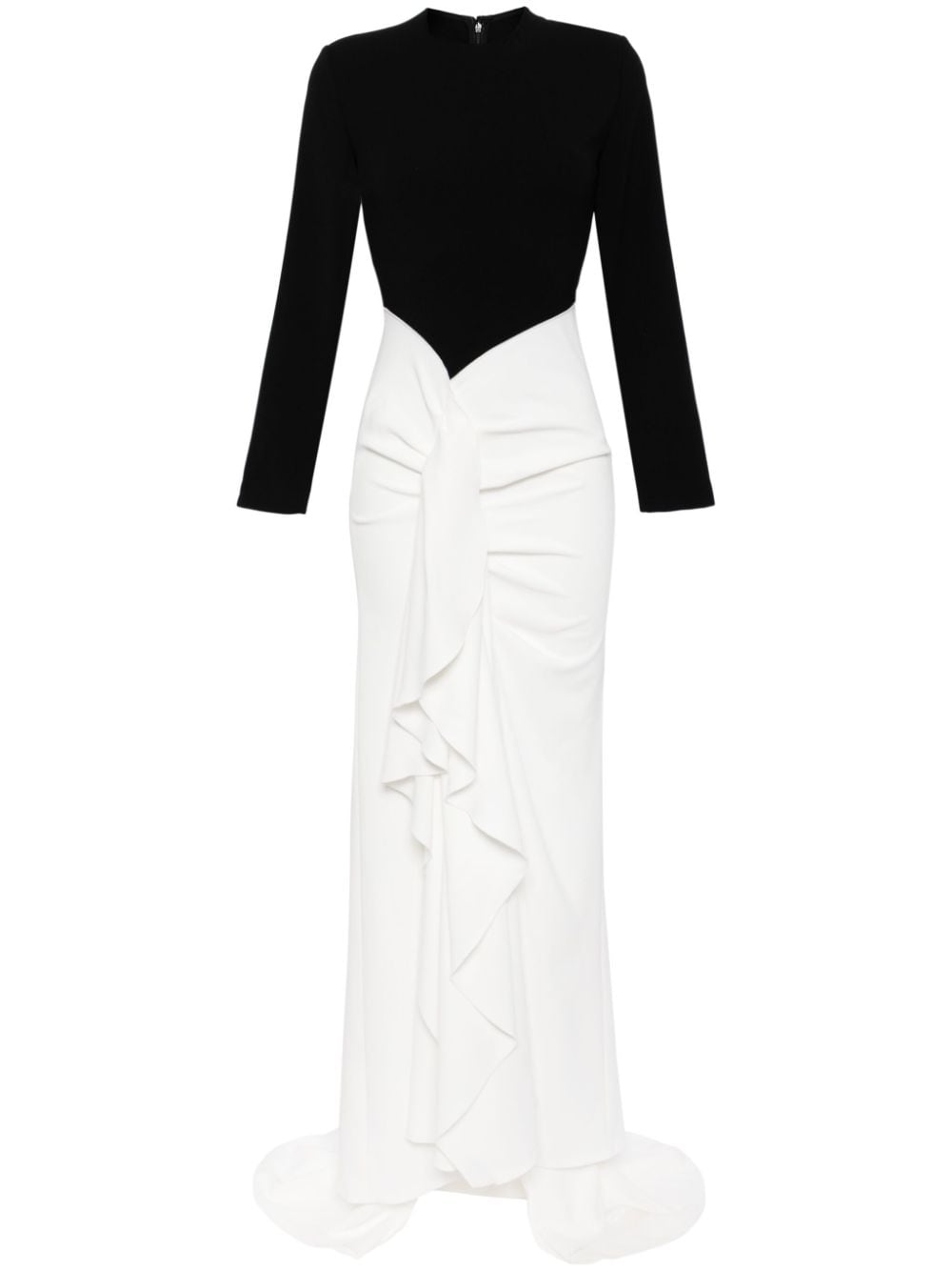 Solace London The Nia colour-blocked gown - White von Solace London