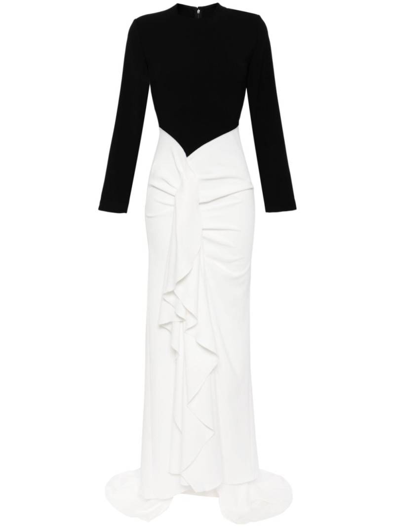 Solace London The Nia colour-blocked gown - White von Solace London