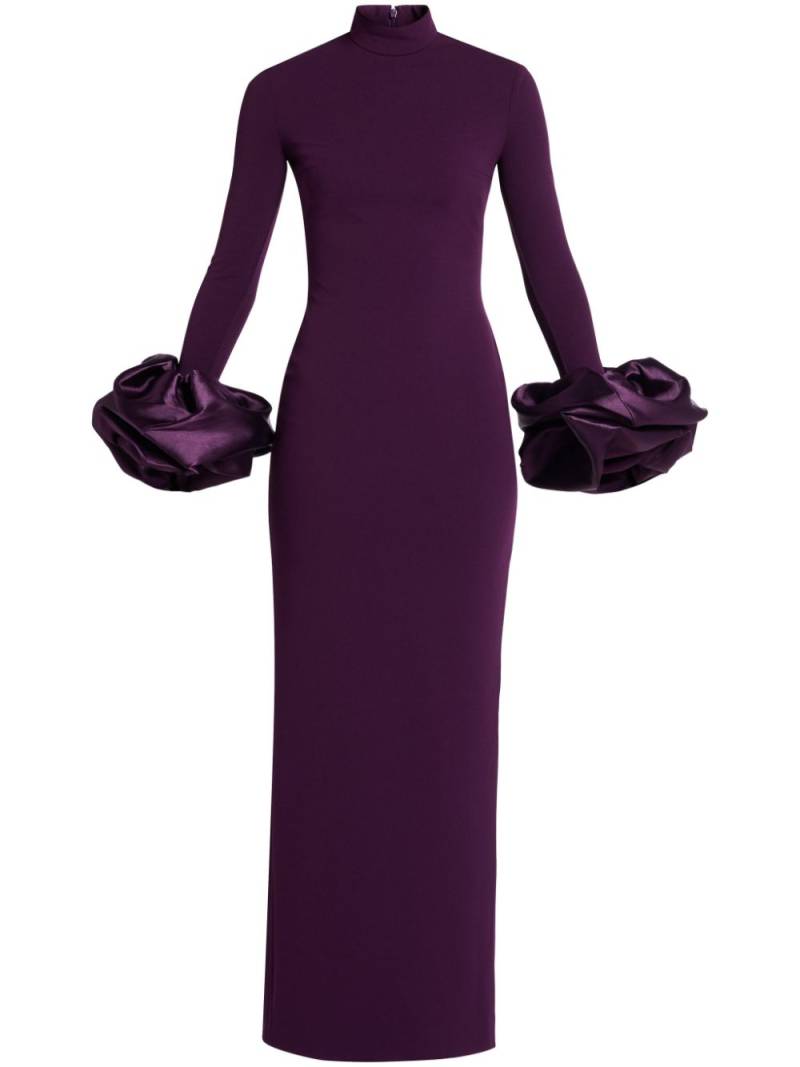 Solace London Viviana oversized-cuffs gown - Purple von Solace London