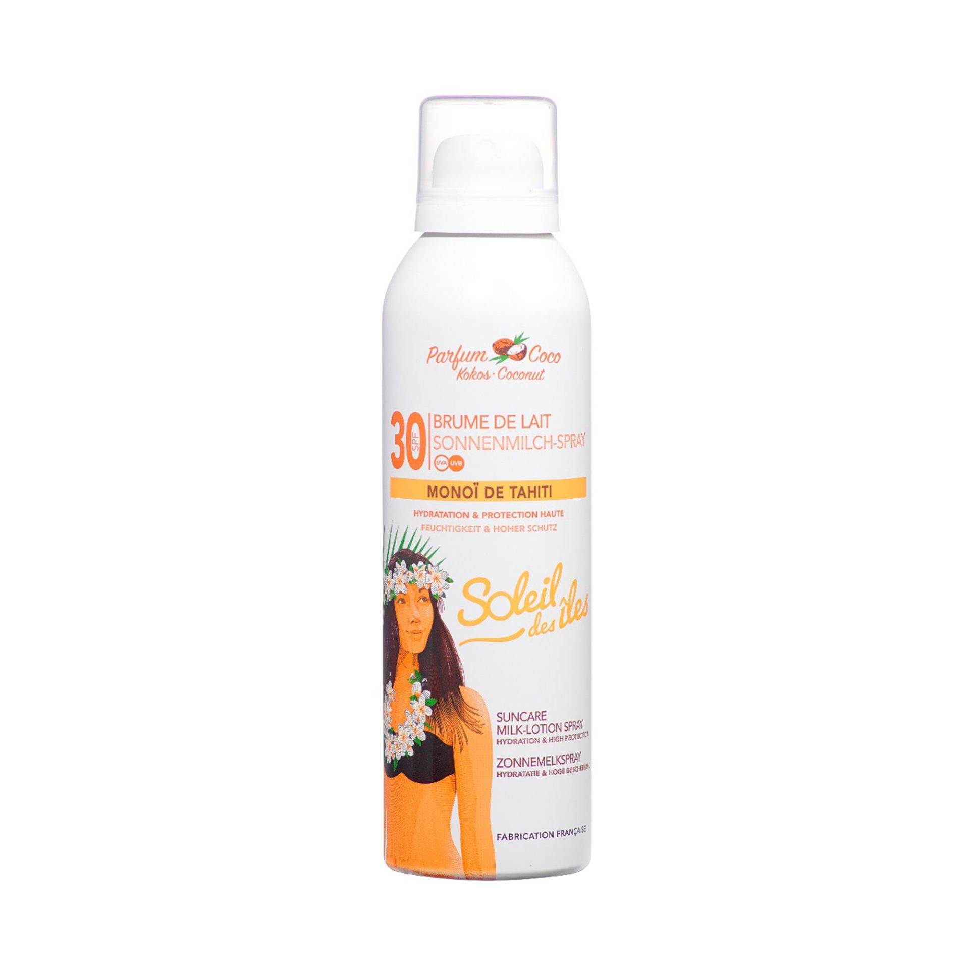 Sonnenmilch Sprühnebel Kokos Duft Lsf 30 Damen  150 ml von Soleil des iles