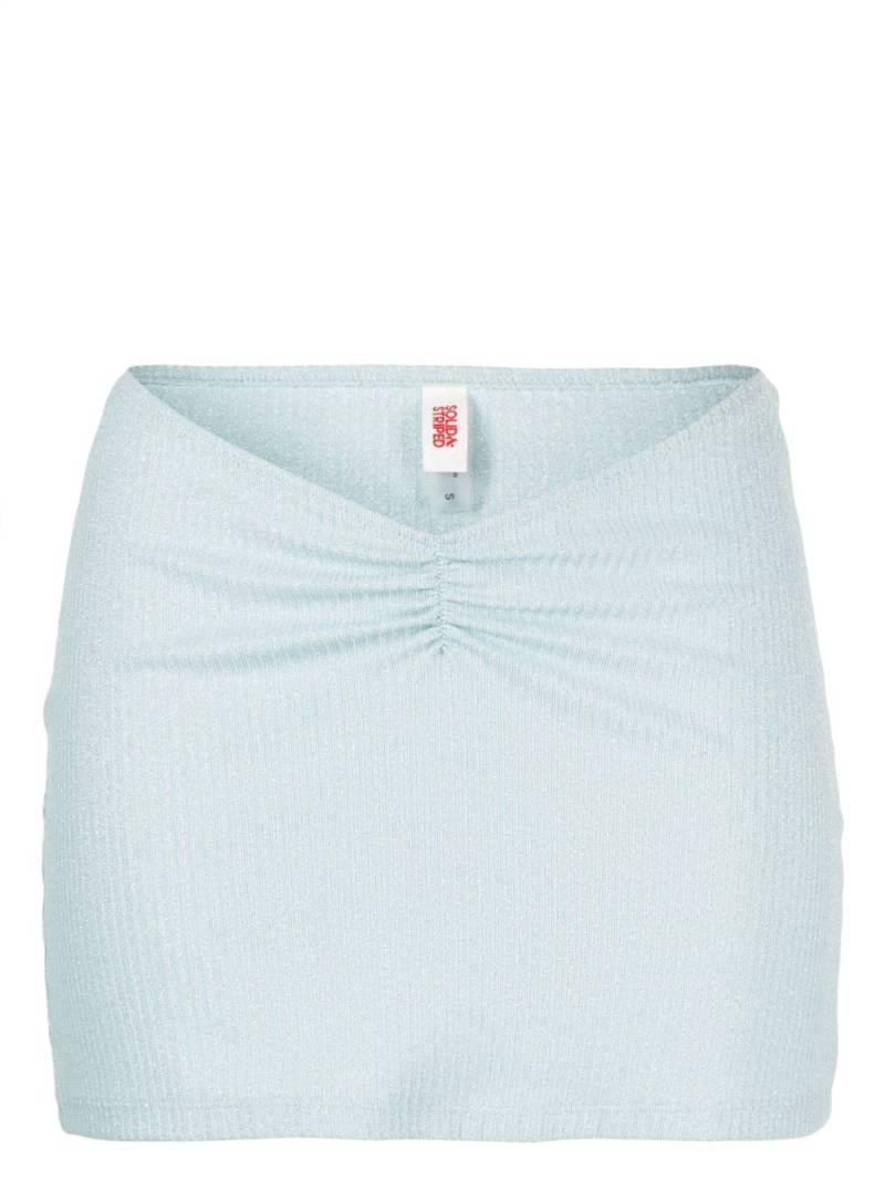 Solid & Striped ribbed mini skirt - Blue von Solid & Striped