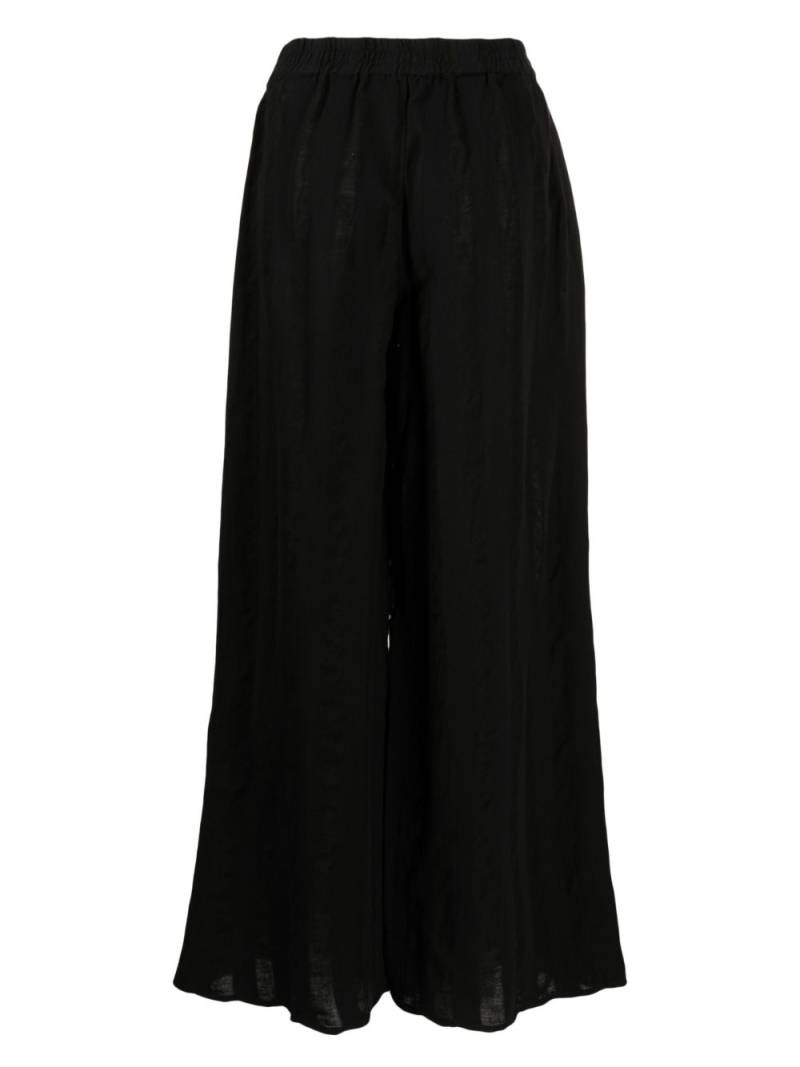 Solid & Striped wide-leg cotton-linen pants - Black von Solid & Striped