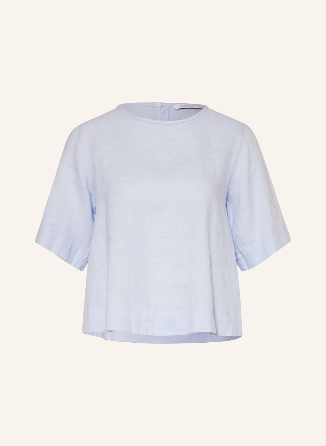 Soluzione Blusenshirt Aus Leinen blau von Soluzione