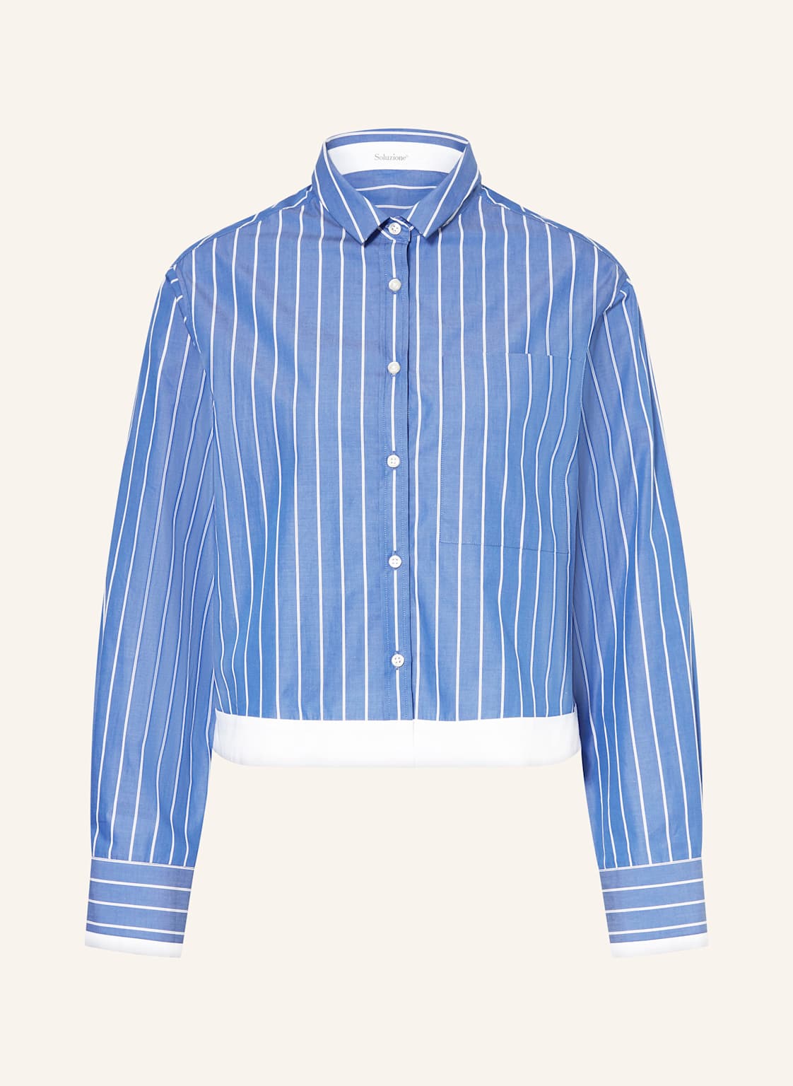 Soluzione Cropped-Hemdbluse blau Soluzione Cropped-Hemdbluse blau von Soluzione