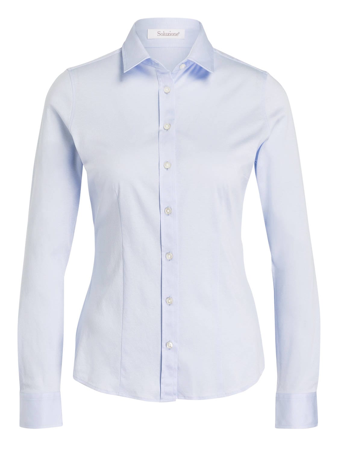 Soluzione Hemdbluse Aus Jersey blau Soluzione Hemdbluse Aus Jersey blau von Soluzione