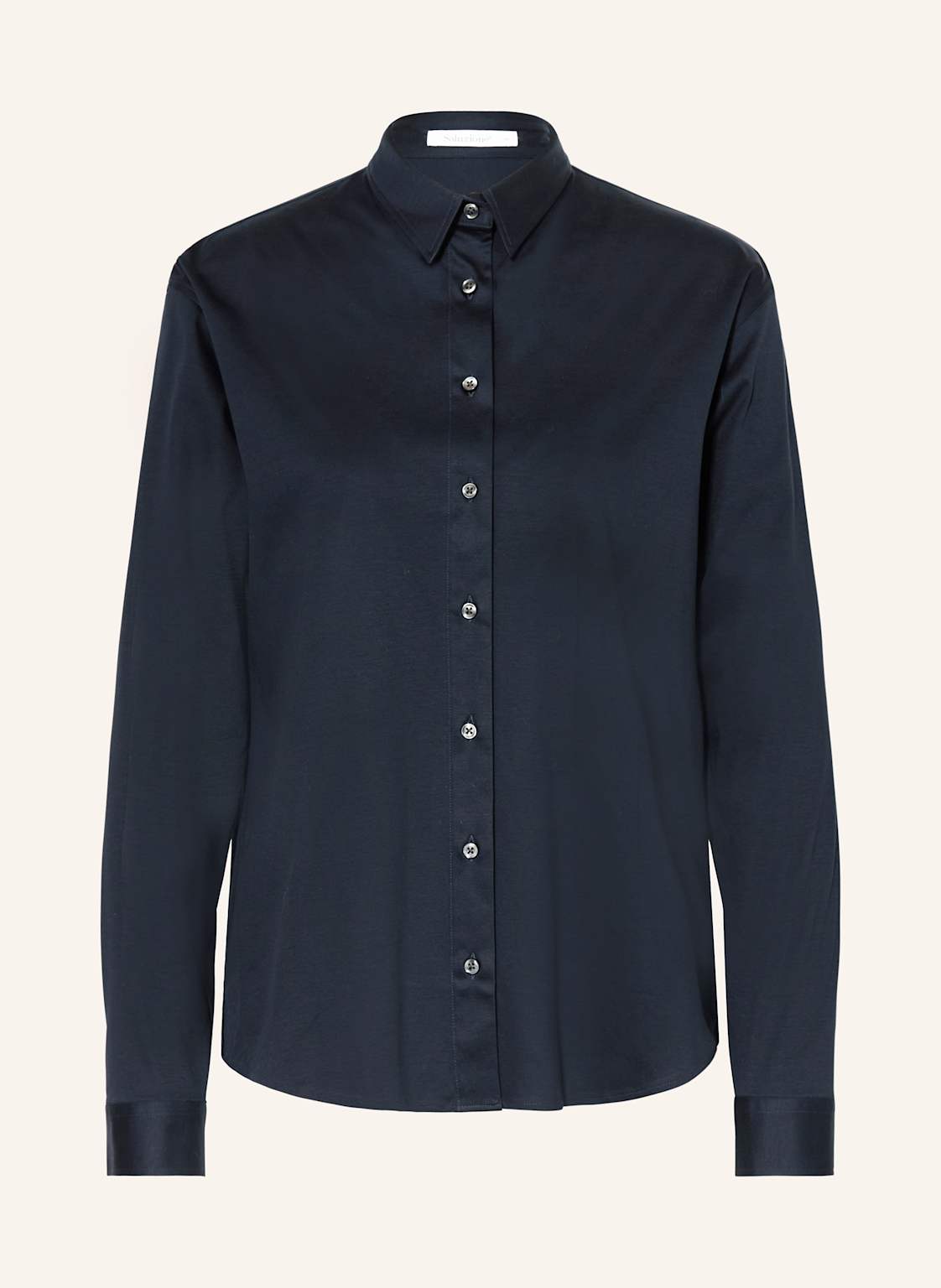Soluzione Hemdbluse Aus Jersey blau Soluzione Hemdbluse Aus Jersey blau von Soluzione