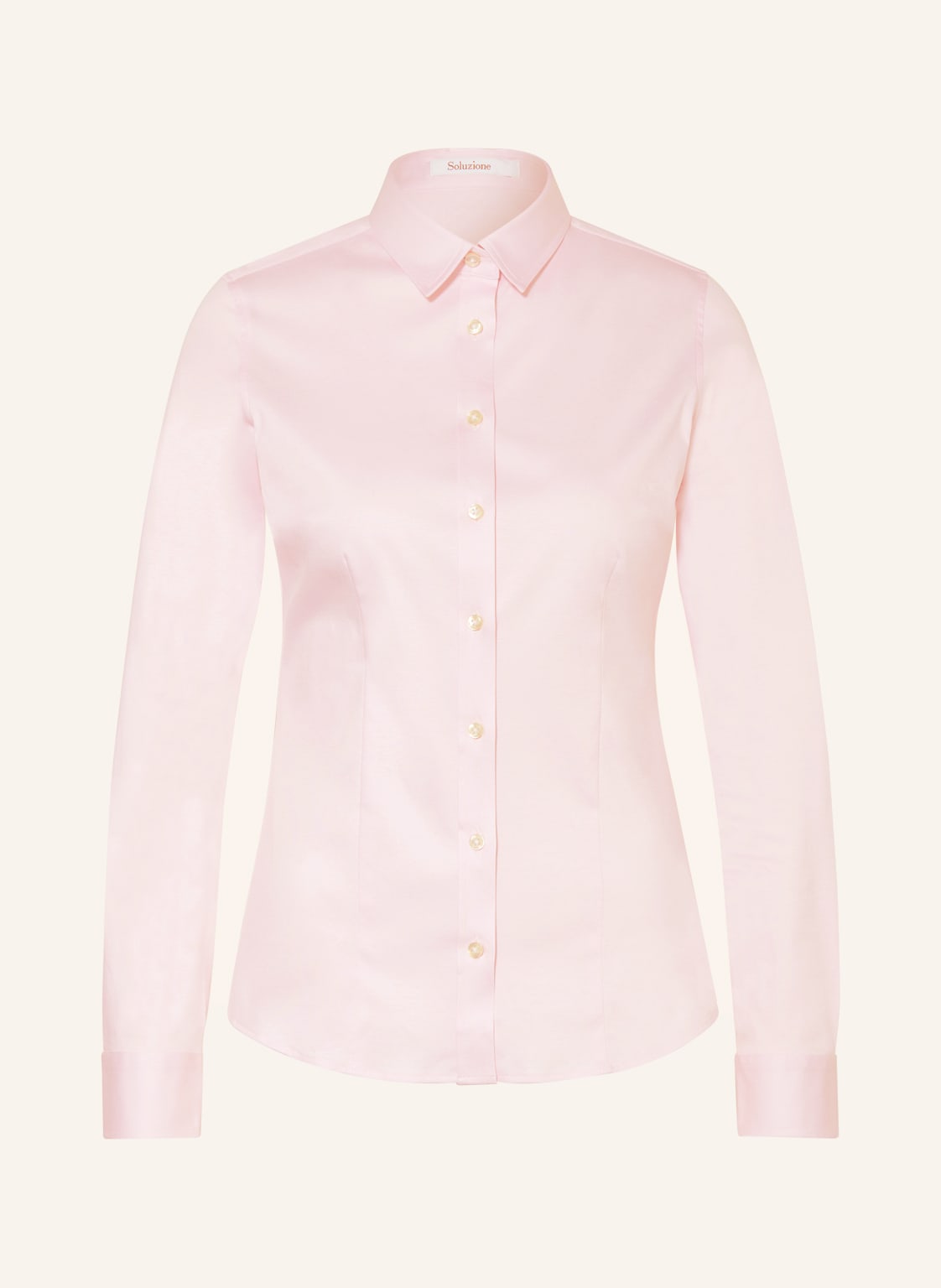 Soluzione Hemdbluse Aus Jersey rosa Soluzione Hemdbluse Aus Jersey rosa von Soluzione