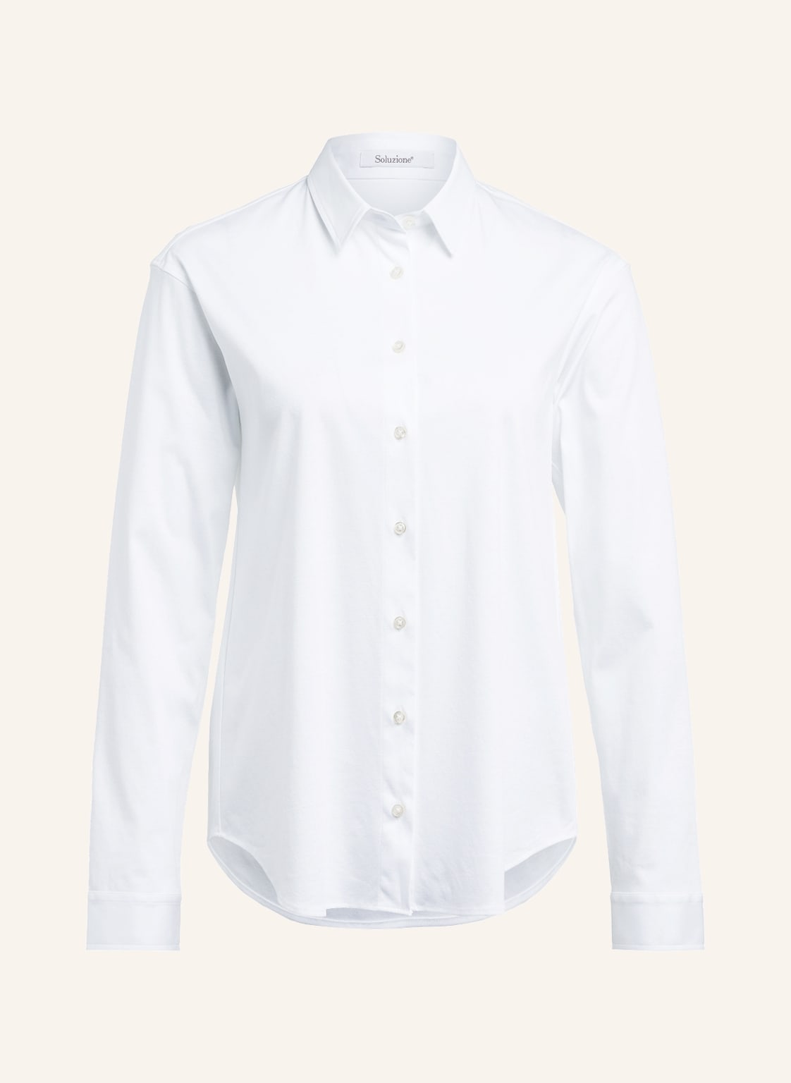Soluzione Hemdbluse Aus Jersey weiss Soluzione Hemdbluse Aus Jersey weiss von Soluzione