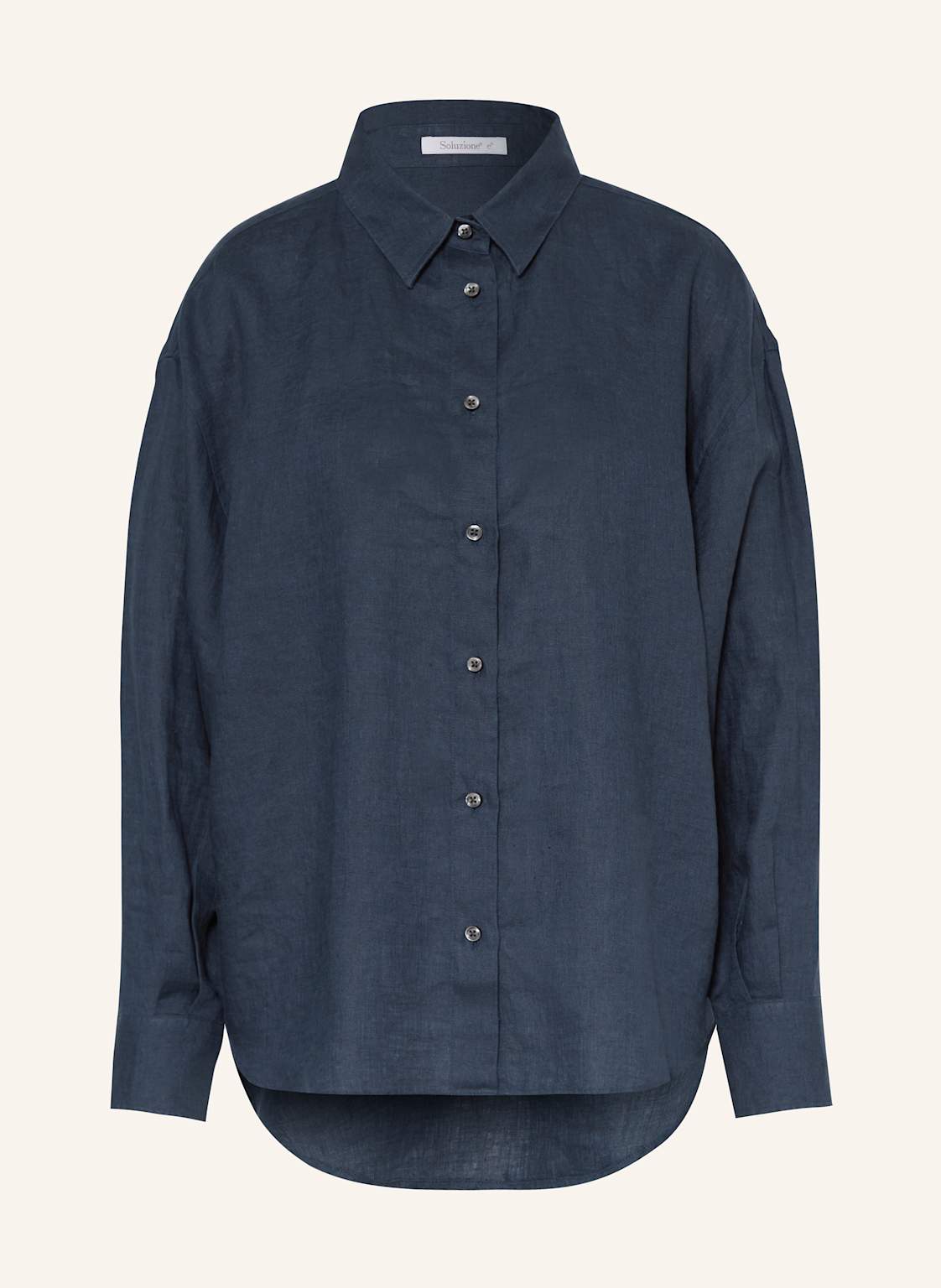 Soluzione Hemdbluse Aus Leinen blau Soluzione Hemdbluse Aus Leinen blau von Soluzione